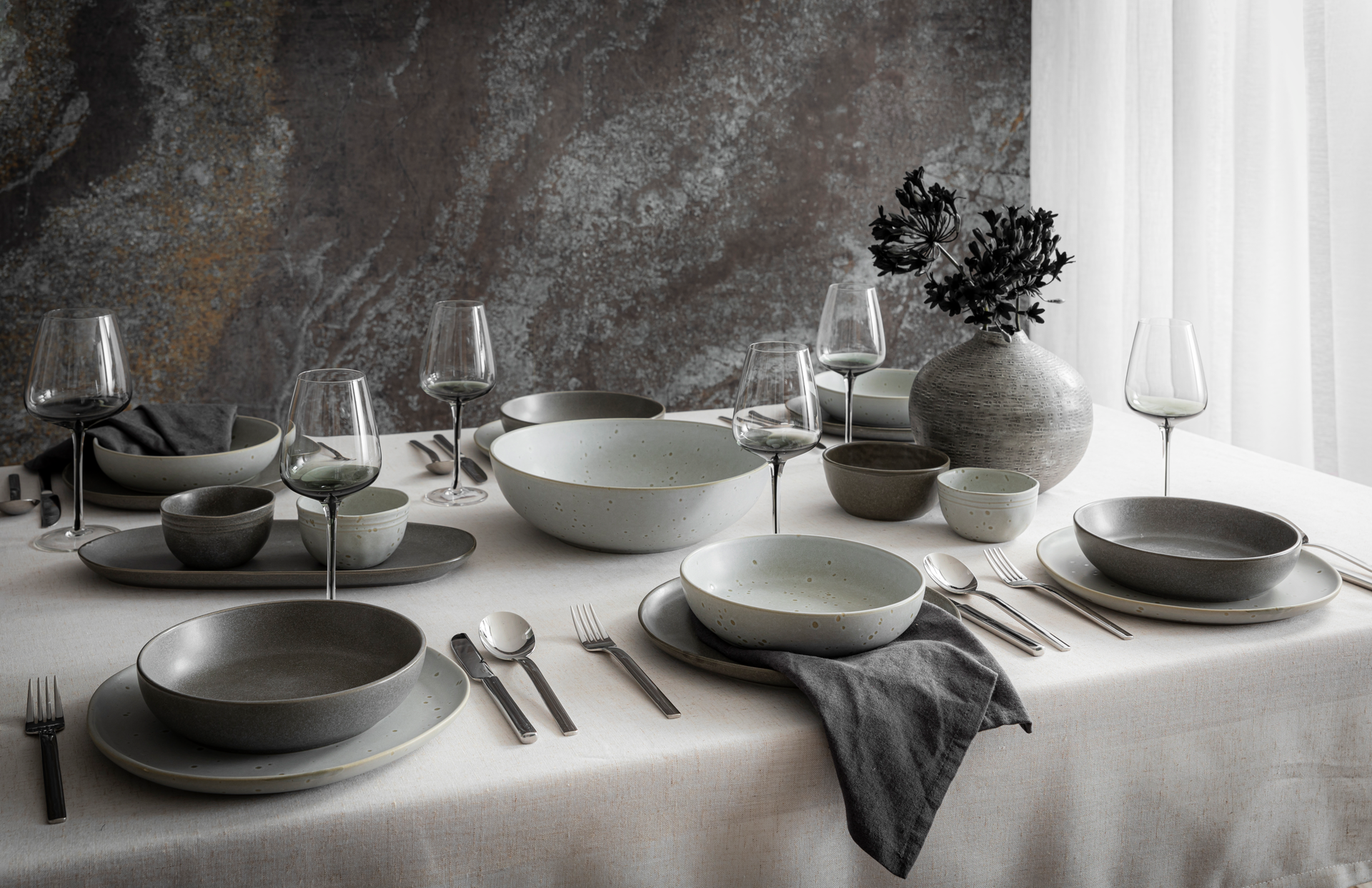 Müslischale "Sofia" grau milieu