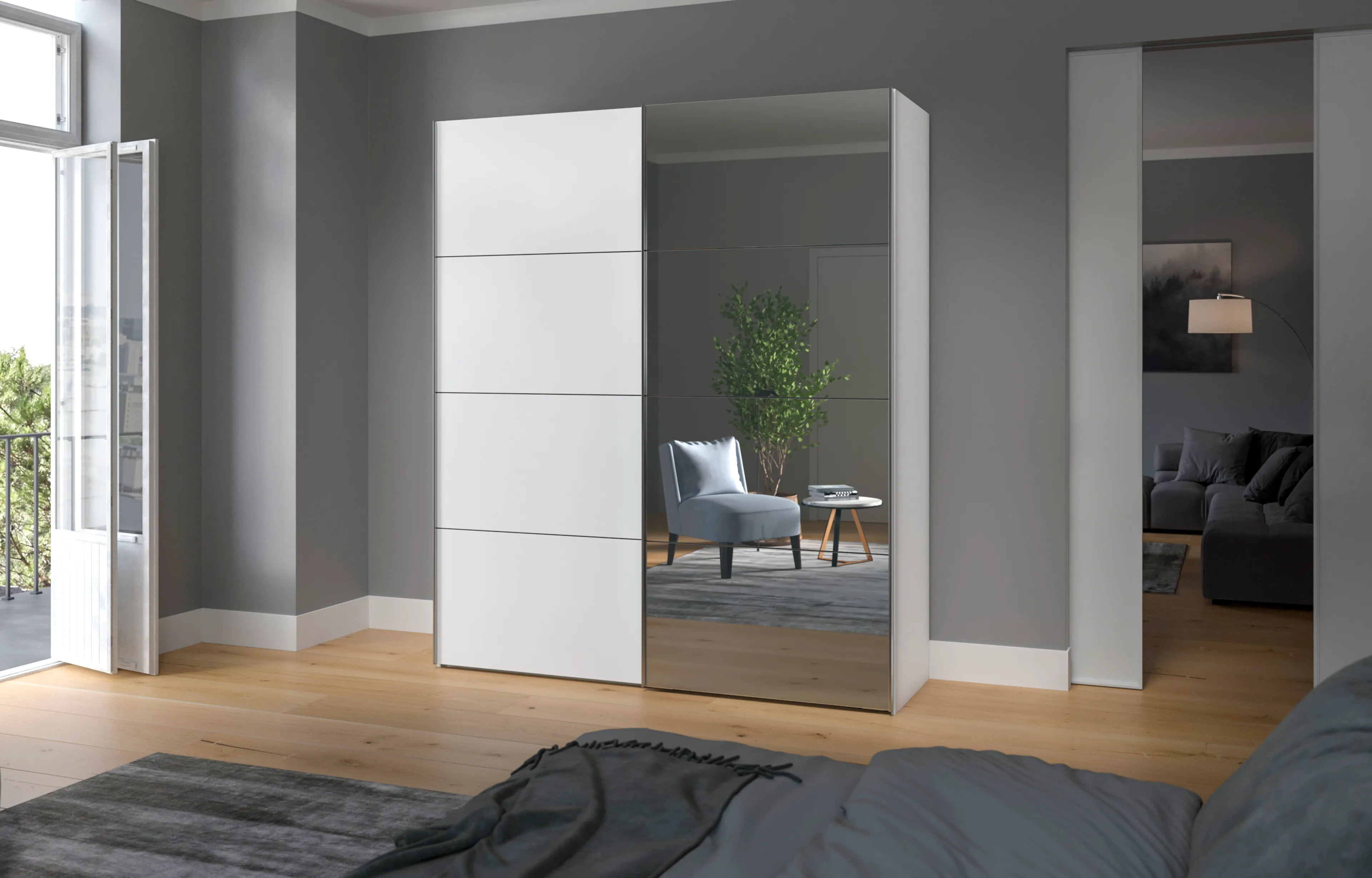 Schwebetürenschrank Top-Slideline 203 x 236 cm
