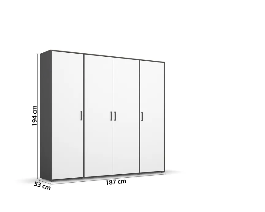 Drehtürenschrank 4-trg. detail