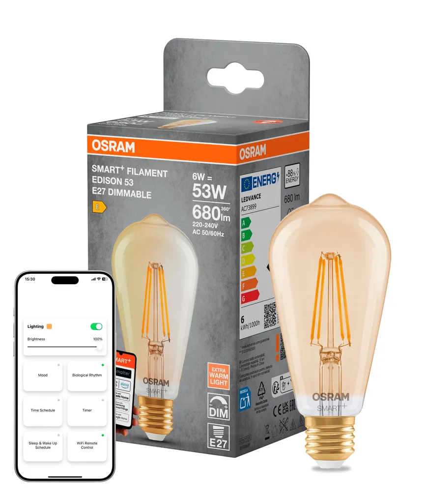 E27/6W Kolben EDISON 53 Gold hauptaufnahme