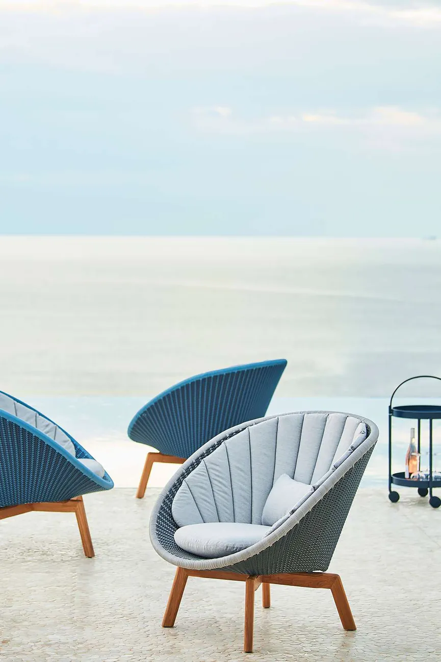 Lounge Sessel m. Teakbeine milieu
