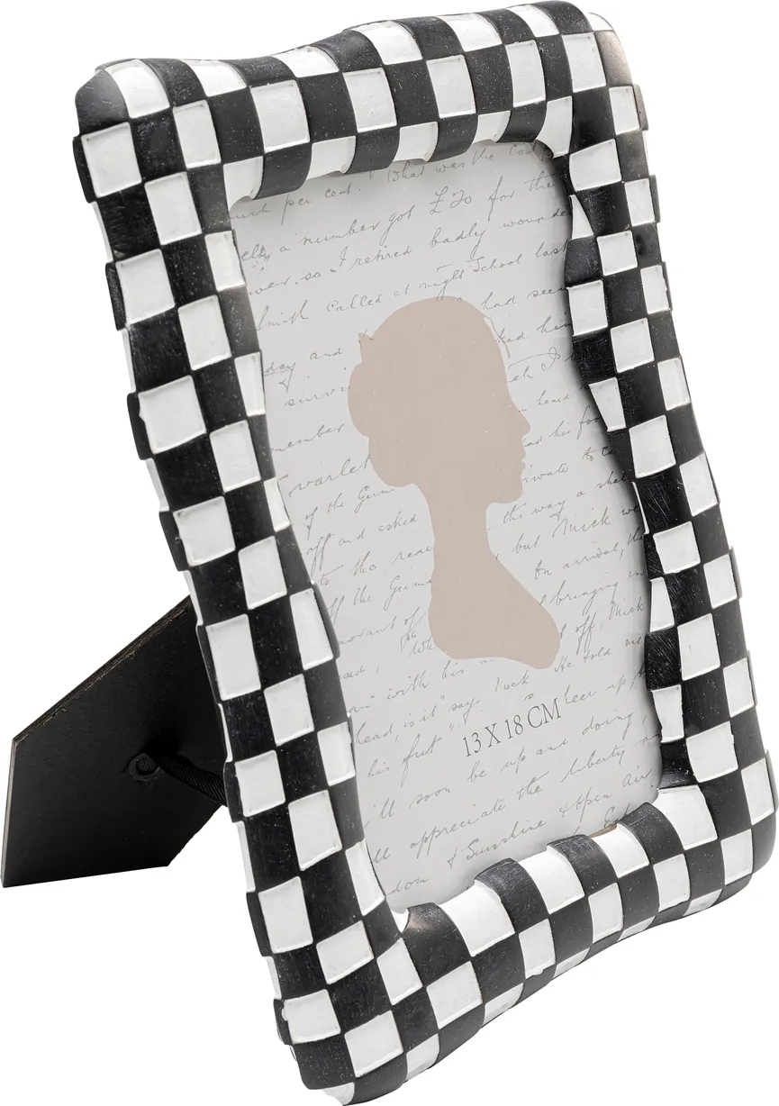 Bilderrahmen "Checker" schwarz detail
