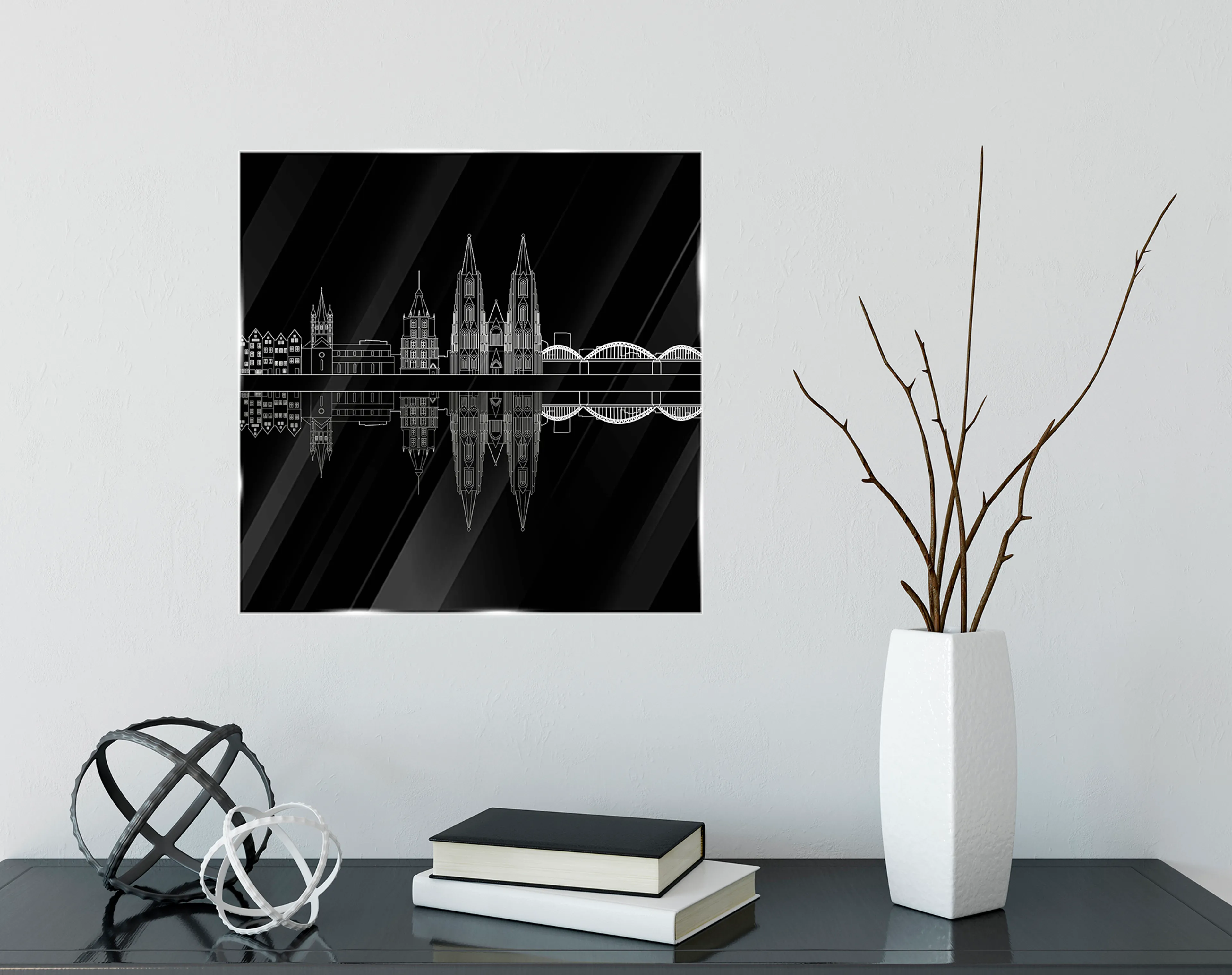 Glasbild 30 x 30 cm Cologne cathedral IV
