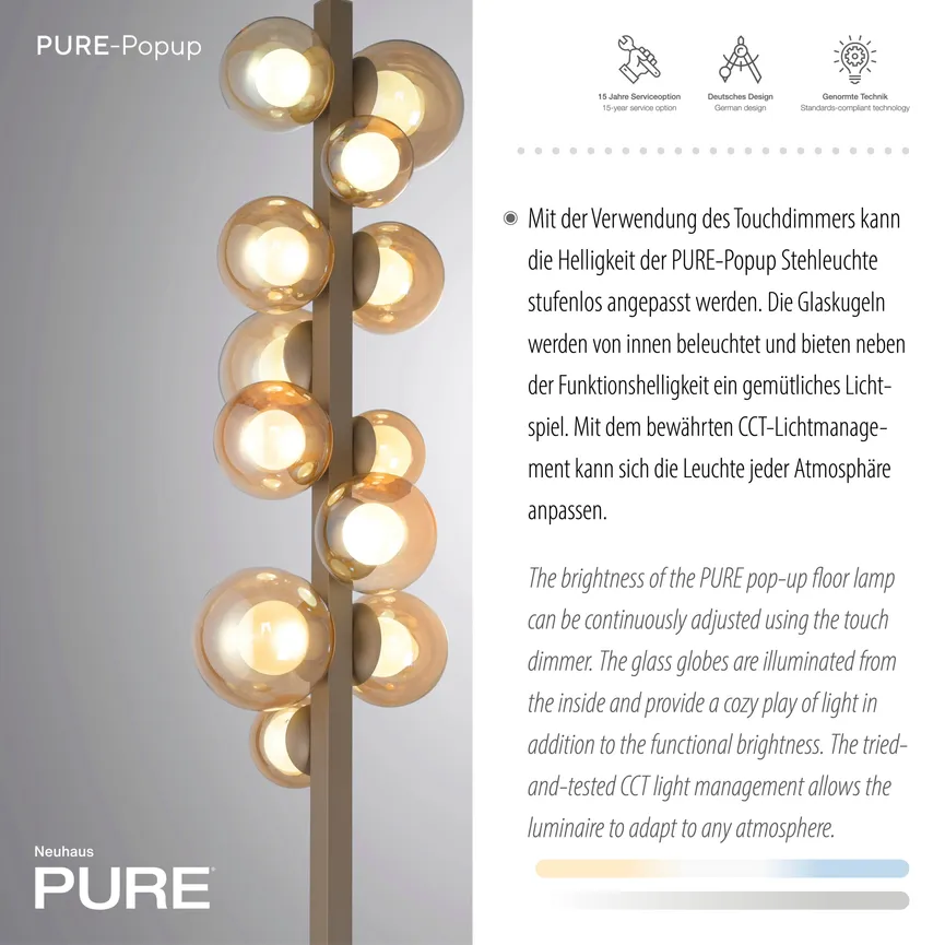 Stehleuchte "PURE-Popup" detail