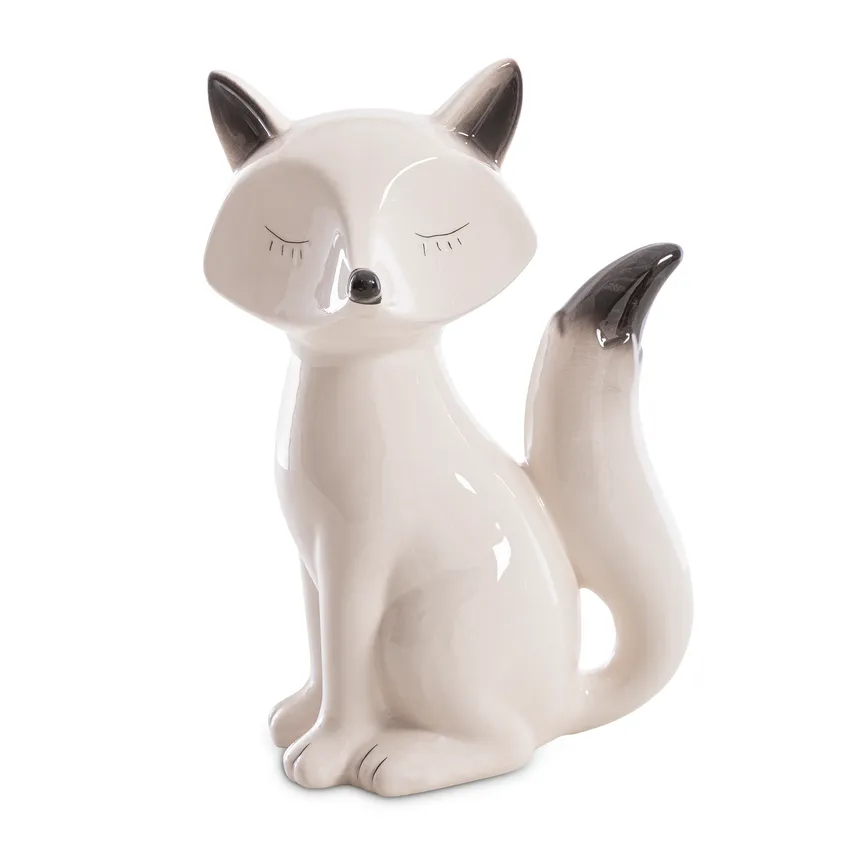 Figur "Fuchs" S weiß-schwarz detail