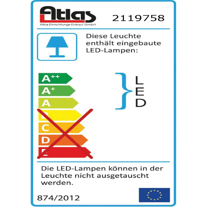 Deckenleuchte "Eclipse" energielabel