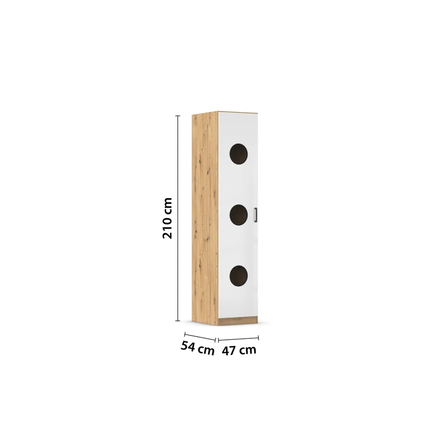 Wäscheschrank 1T/H210/Hochglan detail
