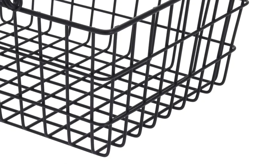 Korb mit Henkel schwarz detail