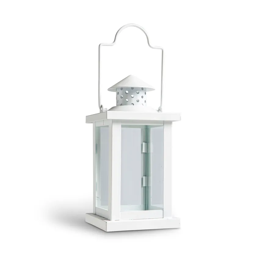Laterne weiß mit Henkel hauptaufnahme