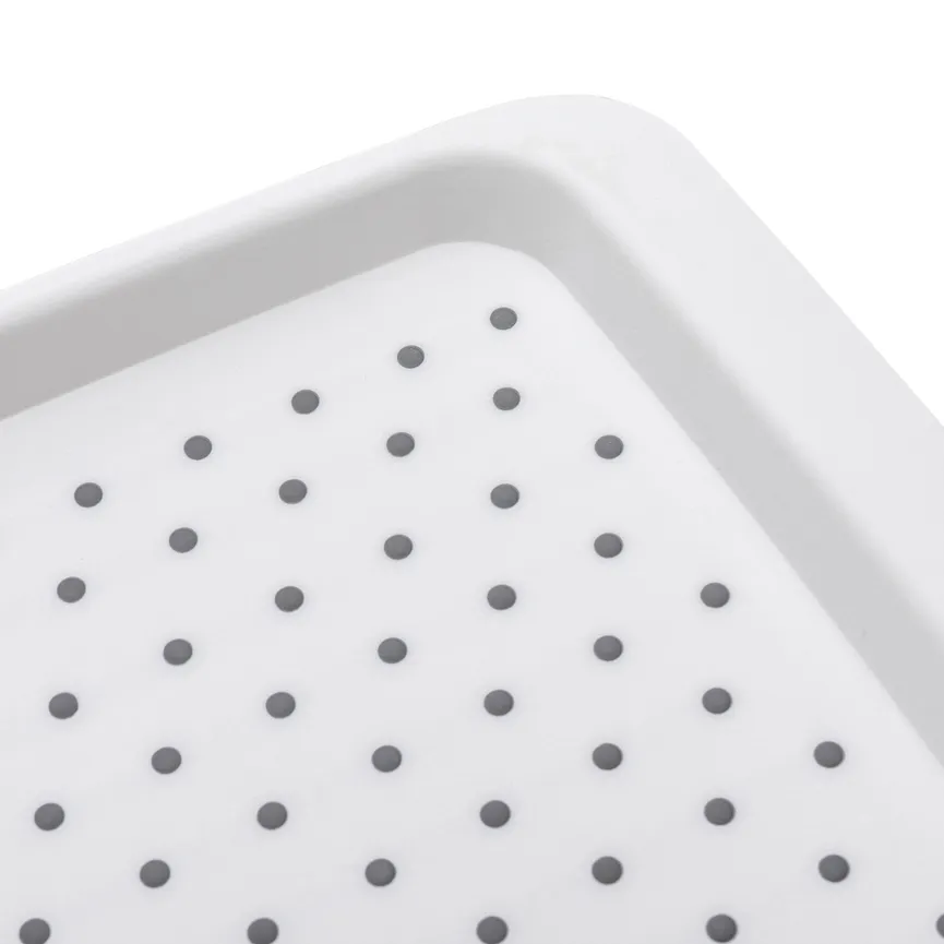 Tablett 35,5 x 26 cm weiß detail