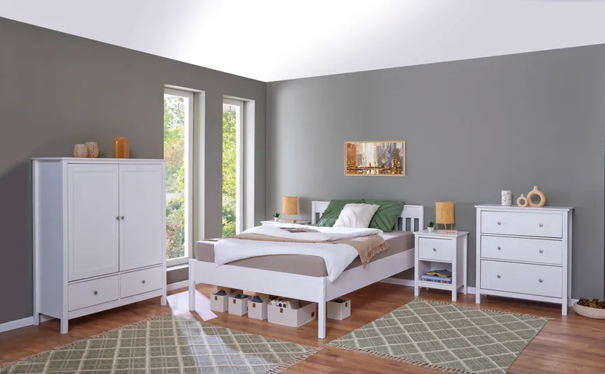 Massivholzbett LF 140x200 cm milieu