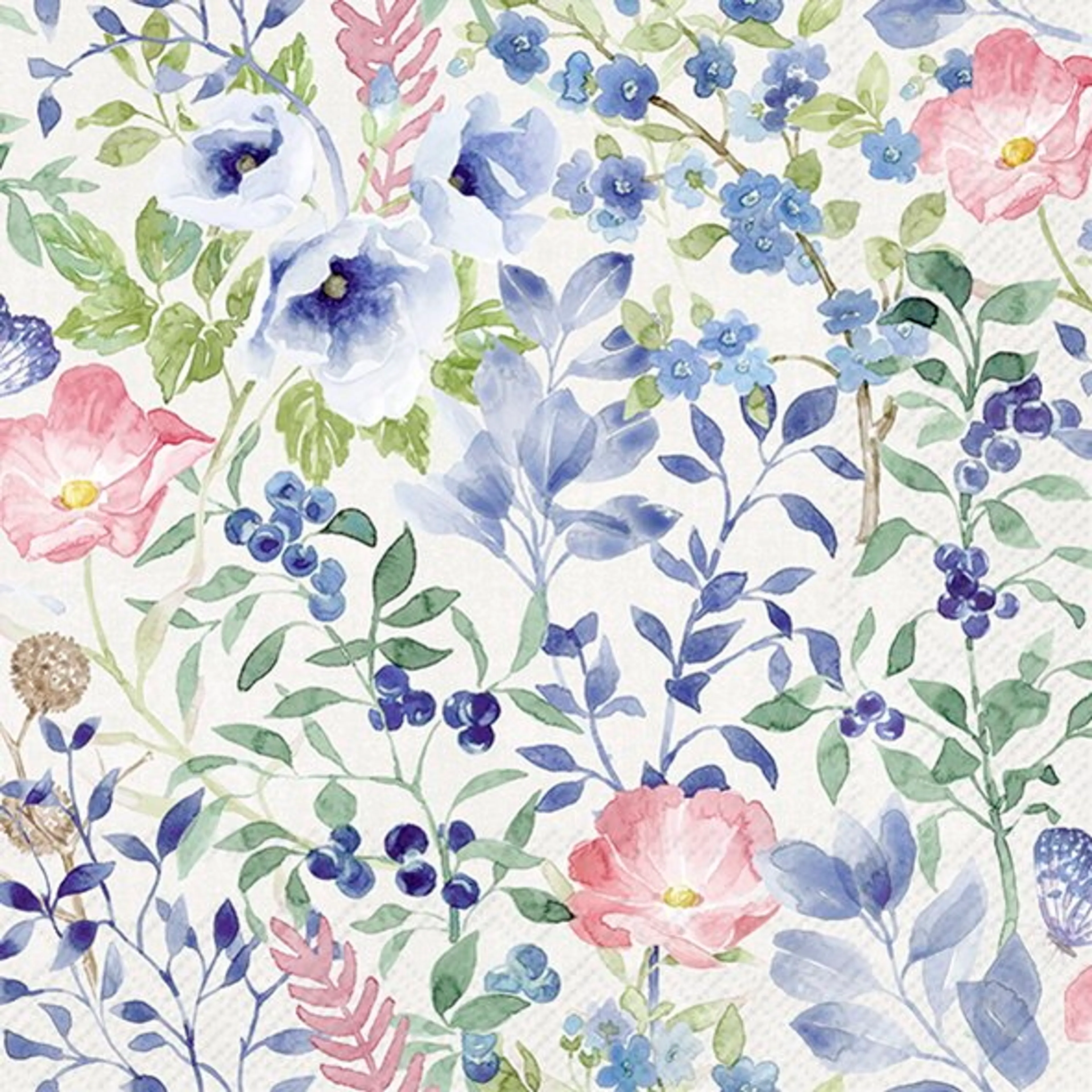 Serviette Indigo Flowers 20tlg.

