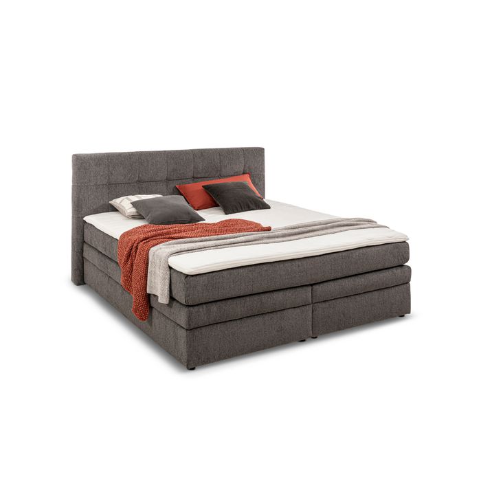 Boxspringbett Grau Amy 180 x 200 cm