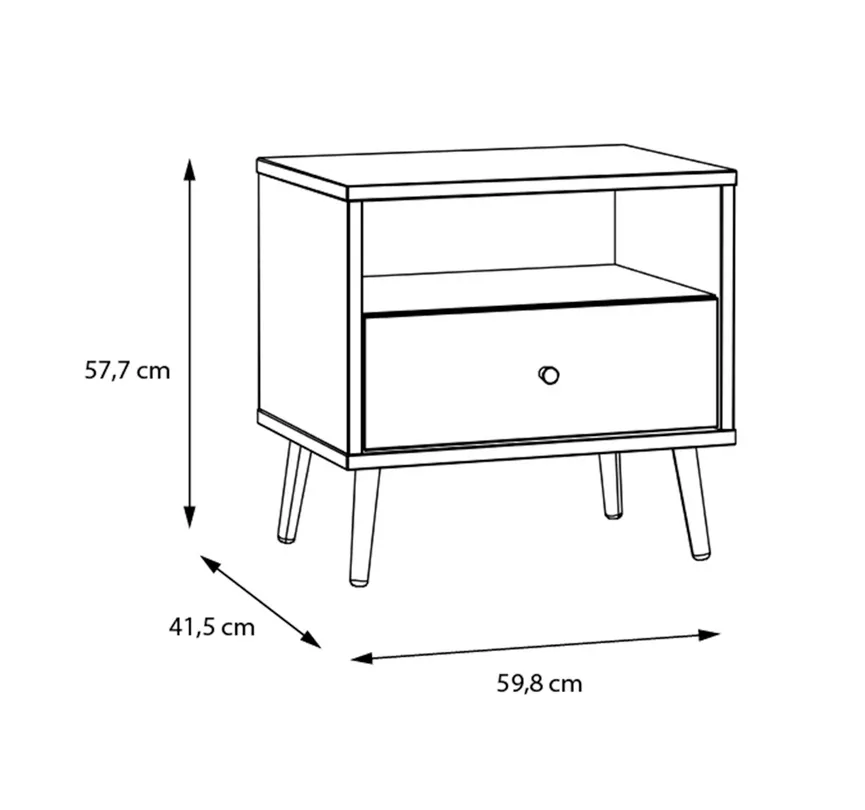 Nachtkommode detail