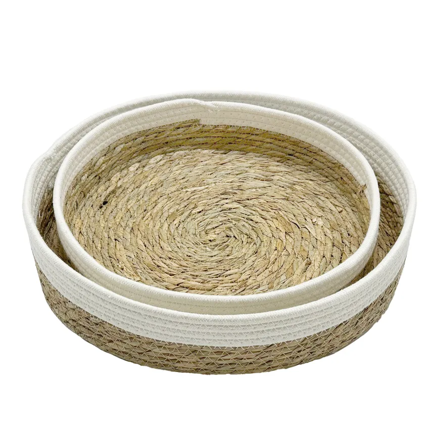 Korb-Set 2-tlg. natur rund hauptaufnahme