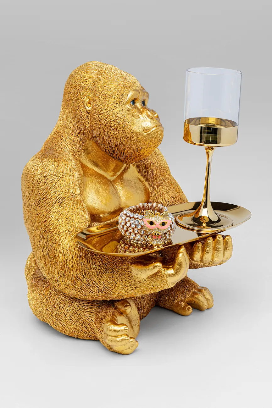 Figur "Gorilla Butler" gold material_farbe
