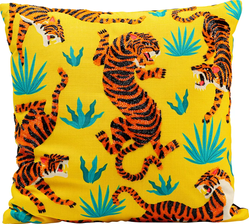 Kissen "Tiger Love" gelb hauptaufnahme