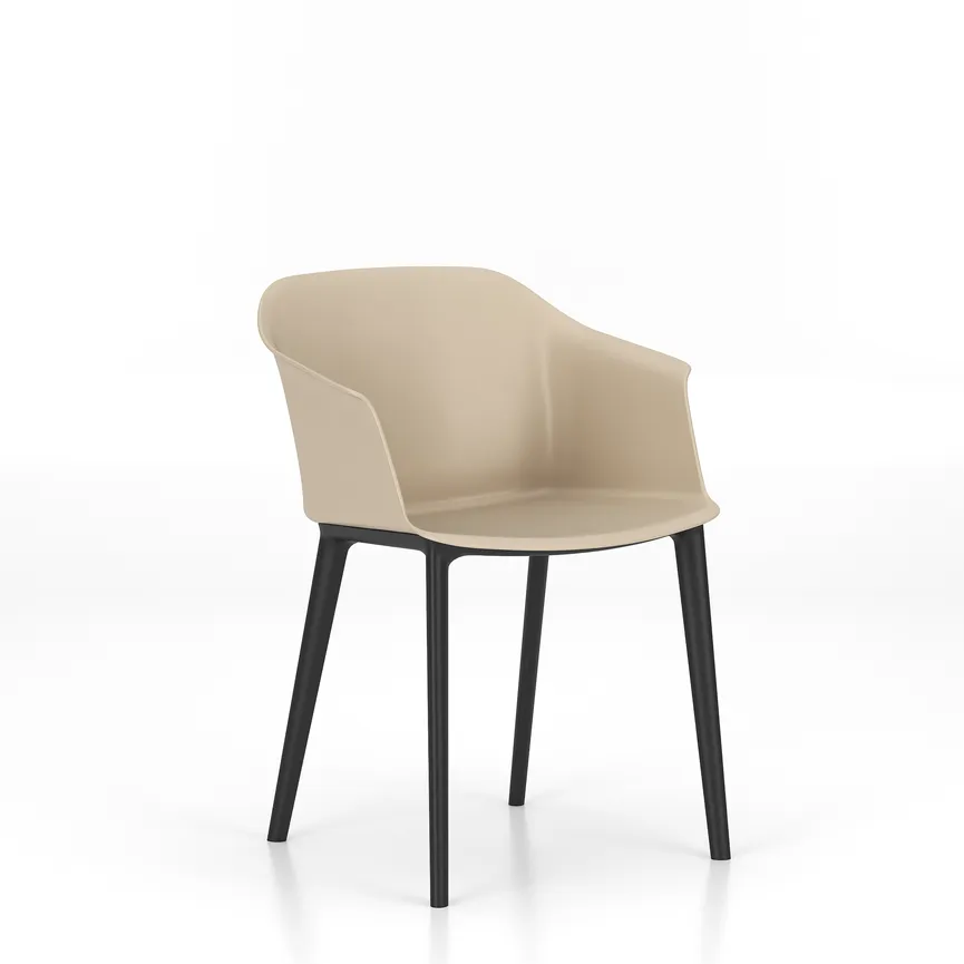 Besucherstuhl creme hauptaufnahme