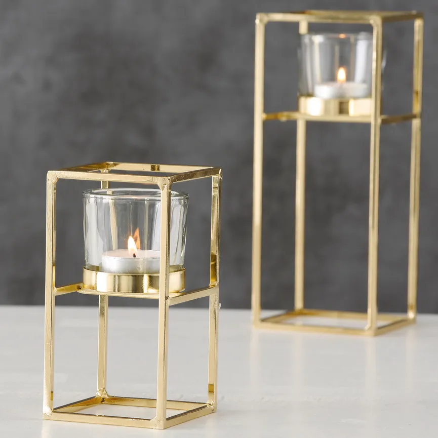 Windlicht "Tomba" gold 2er-Set detail
