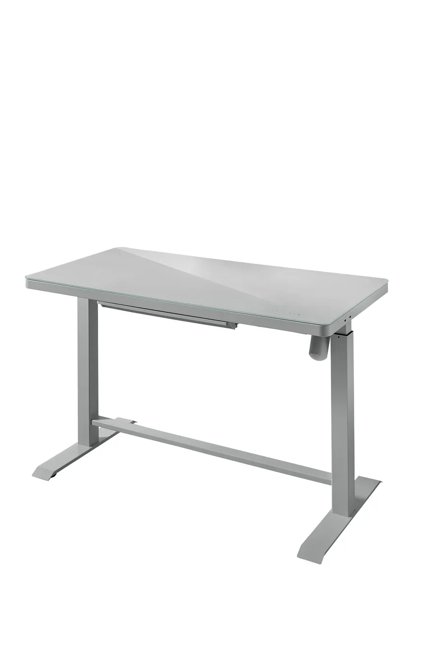 Schreibtisch grau detail