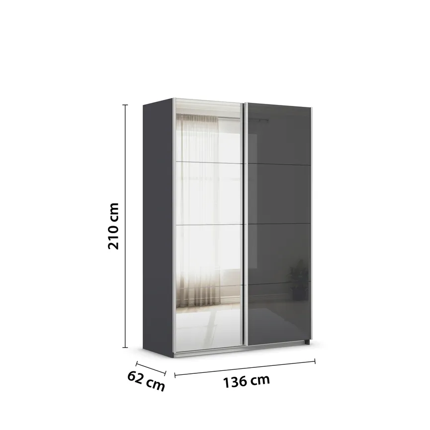 Schwebetürenschrank 2-trg. detail