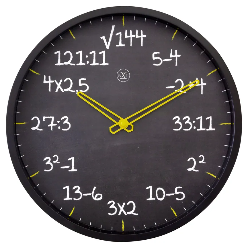 Quarzwanduhr "Maths" hauptaufnahme