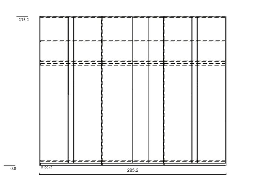 Drehtürenschrank 6-trg. detail
