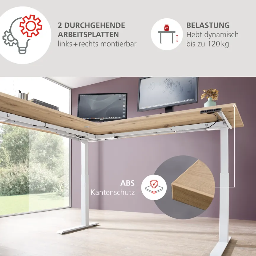 Winkel-Schreibtisch detail