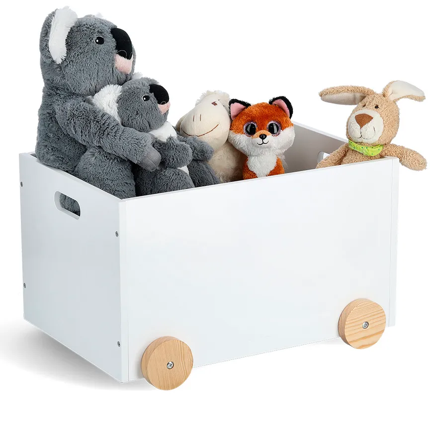 Kinder-Spielzeugkiste weiß detail