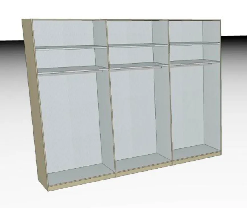 Drehtürenschrank 6-trg. detail