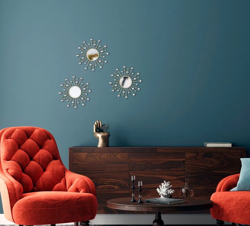 Wandspiegel "Melle" 3er Set milieu