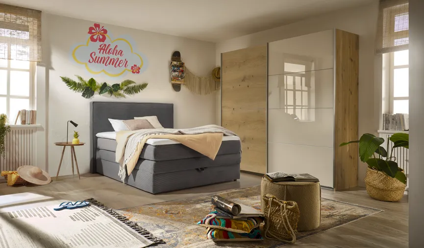 Boxspringbett 140x200 cm milieu