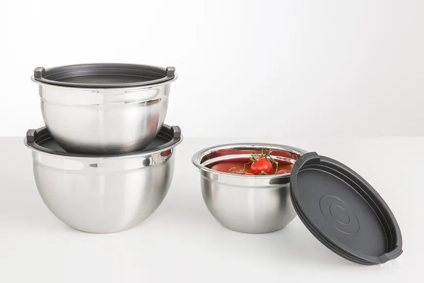 Schüsselset Edelstahl 3tlg. detail