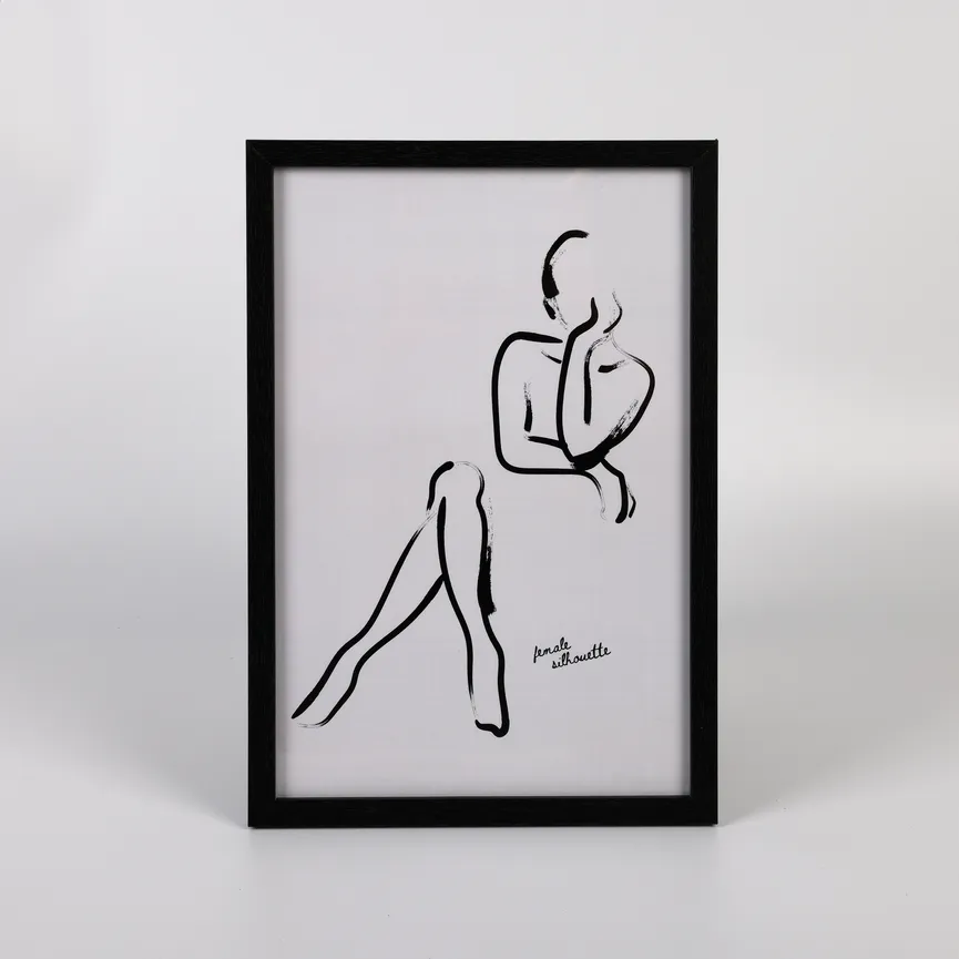 Bilderrahmen schwarz detail