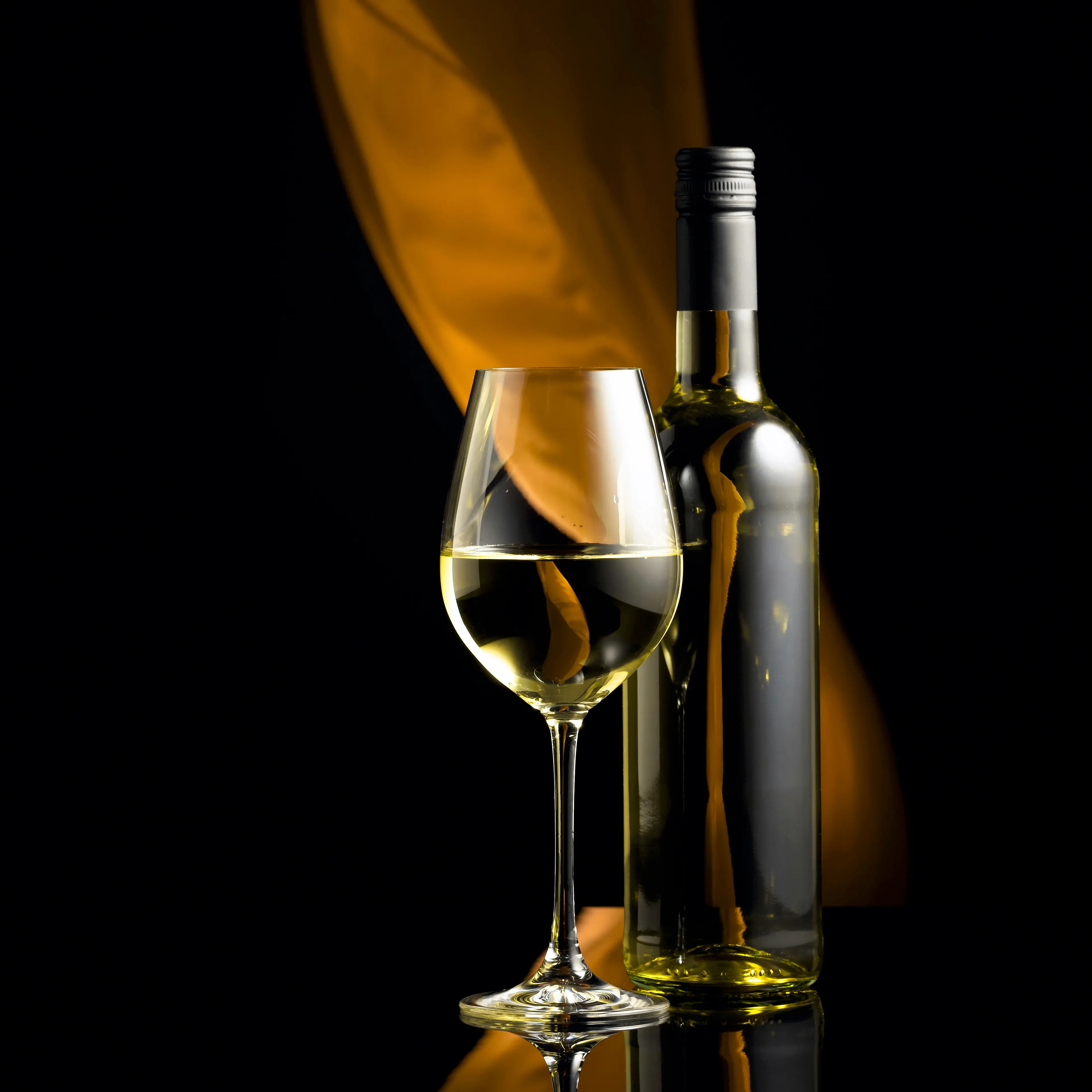 Glasbild 50 x 50 cm White Wine V