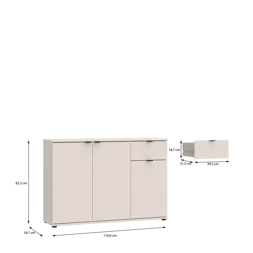 Kommode 3T/1S detail