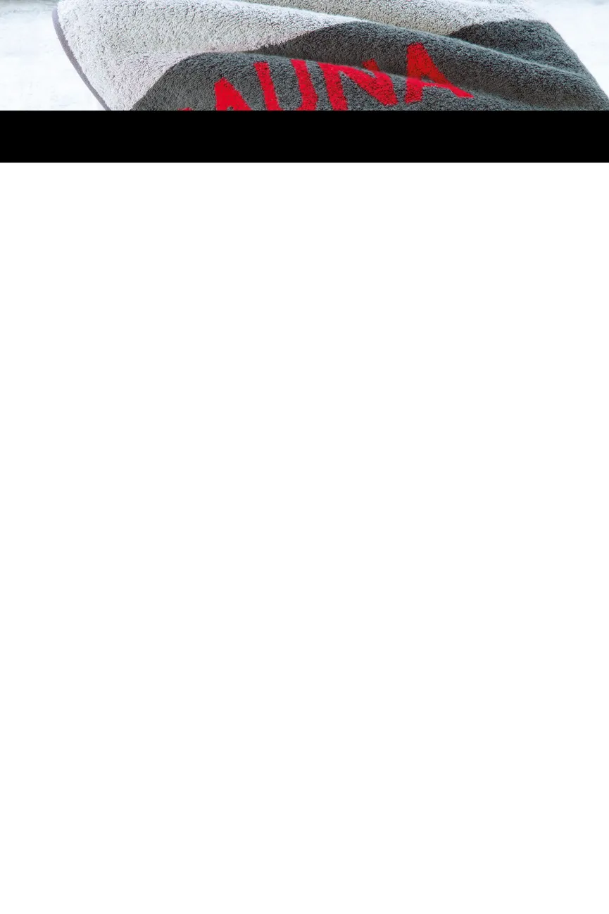 Saunatuch anthrazit/rot milieu