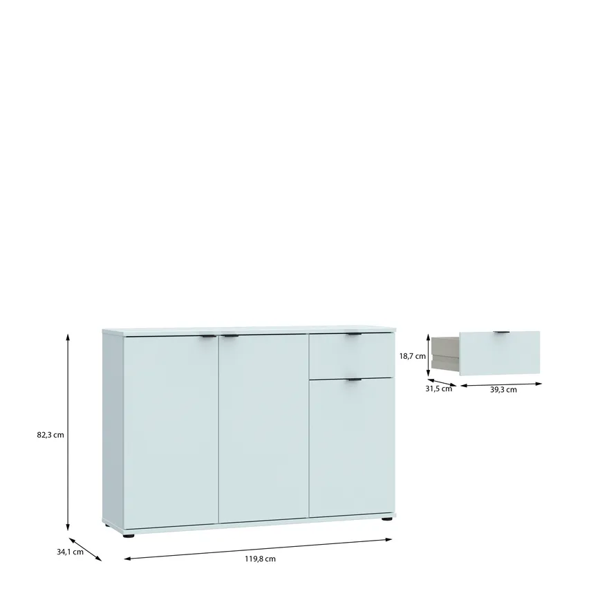 Kommode 3T/1S detail