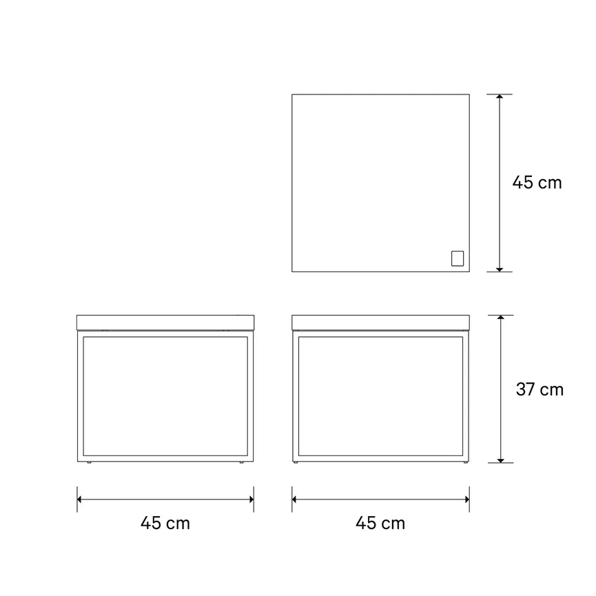 Couchtisch Cube Holzplatte detail