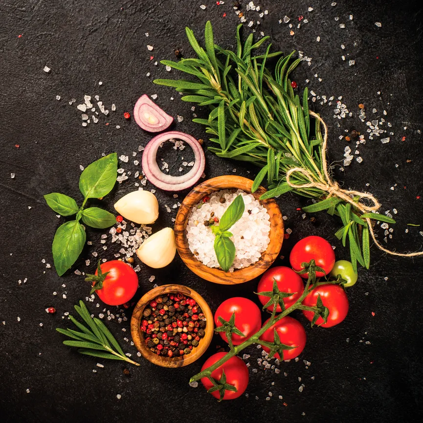 Küche / Kräuter / Tomatoes and hauptaufnahme