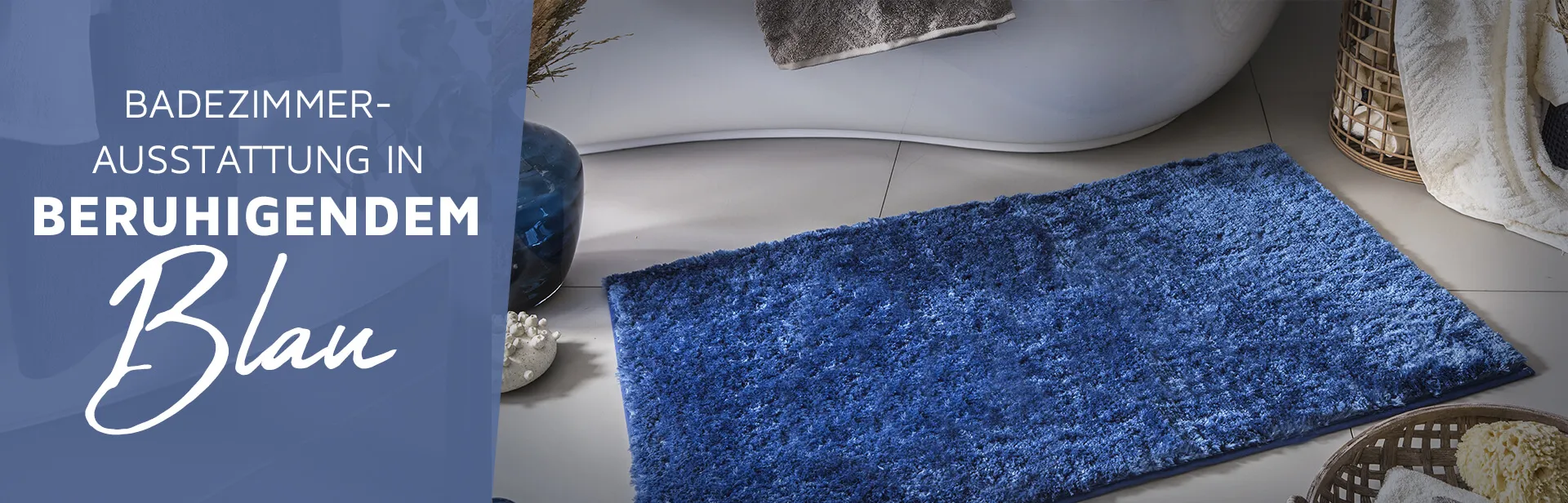 Badtextilien und Accessoires in blau