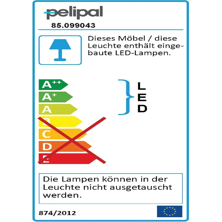 *Badblock Trentino 90 cm energielabel