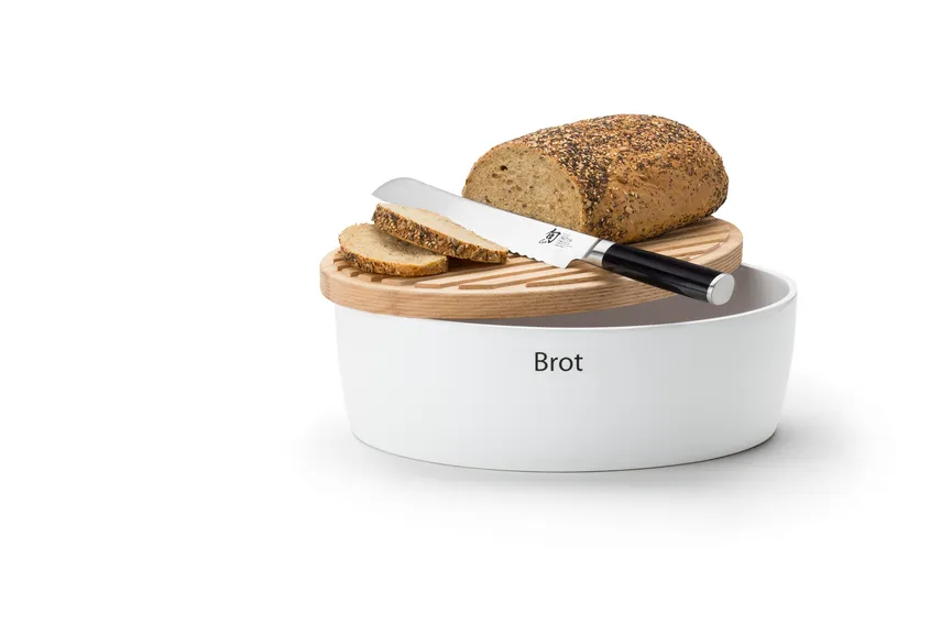 Brottopf m Holzdeckel weiss milieu