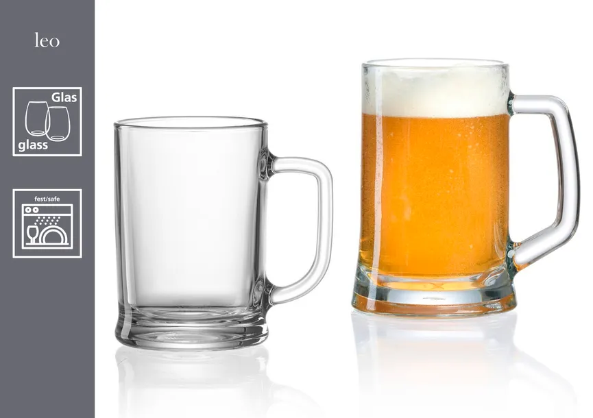 Bierseidel "Leo" 500 ml klar detail