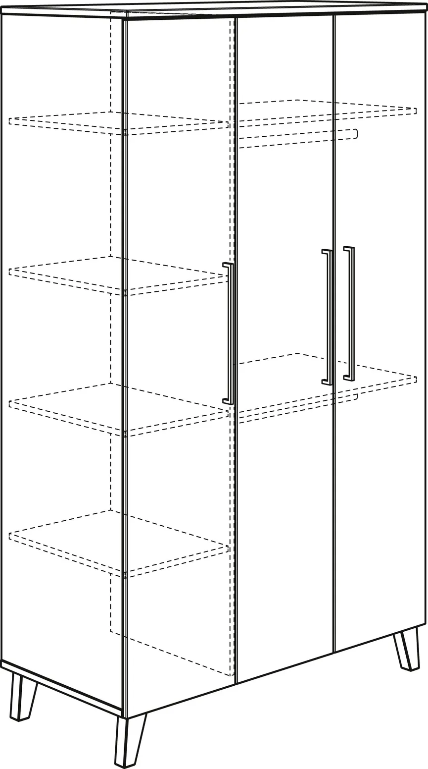 Kleiderschrank 3-trg. detail