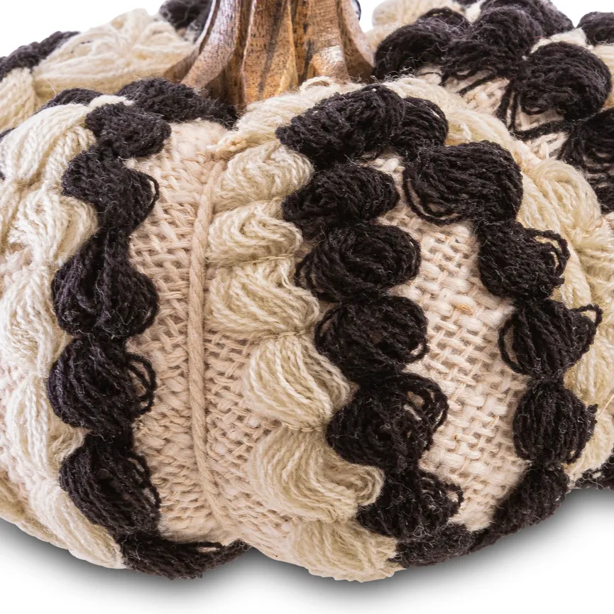 Deko Kürbis beige schwarz weiß material_farbe