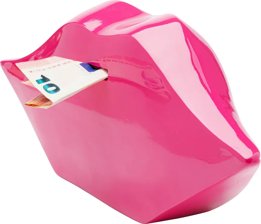 Spardose "Lips" pink detail
