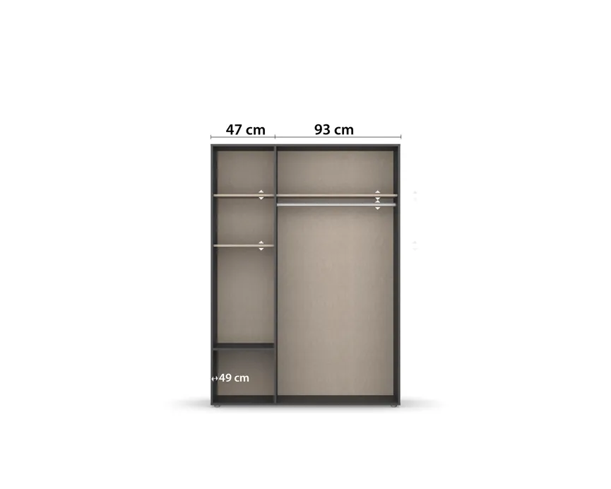 Drehtürenschrank 3-trg. detail