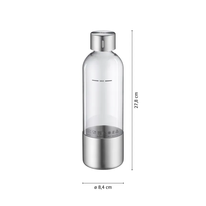 Flasche "Element One" silber detail