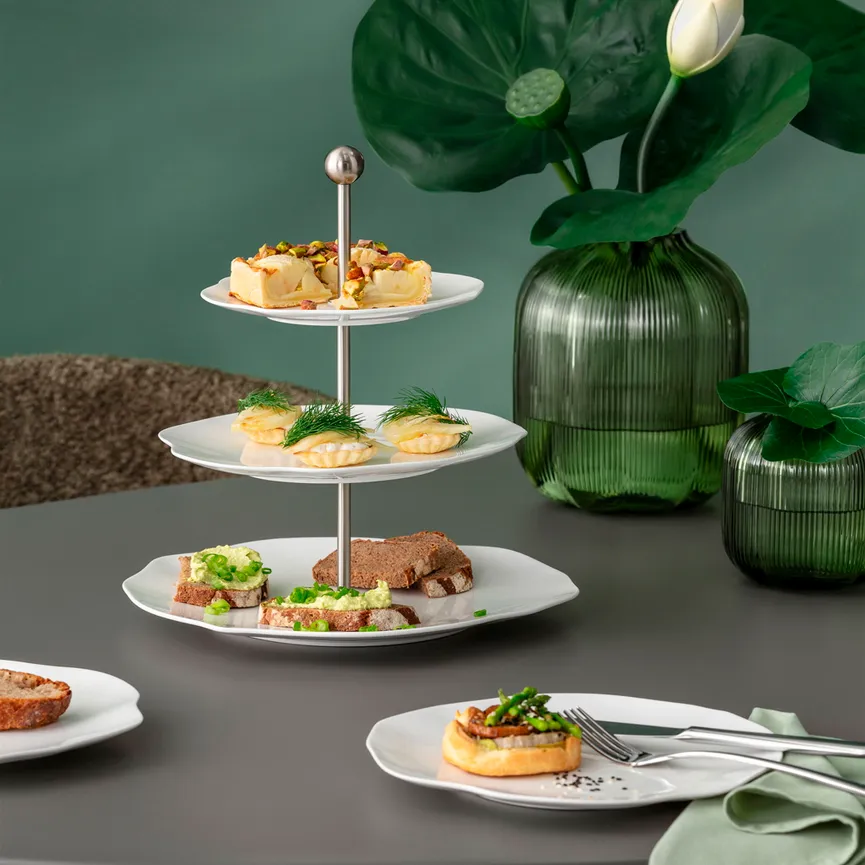 Etagere "Pura" 3-stöckig weiß milieu